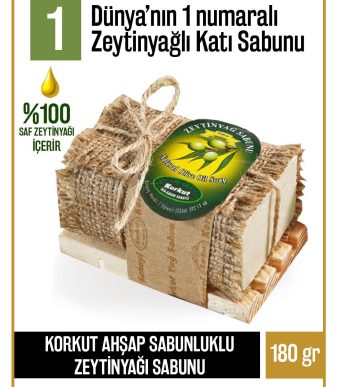 Doğal Ahşap Sabunluklu Mineralli Zeytinyağı Katı Sabun El Sabunu Nem Dengeleyici 180 gr