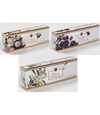 % 100 Zeytinyağlı Lux Gardenia - Menekşe - Zeytin Sabunları 3x100 Gr