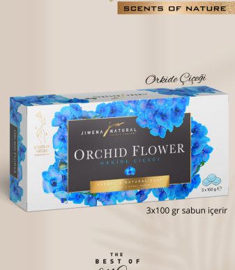 Orkide Çiçeği Bitkisel & Doğal Sabun 3 x 100 GR Lüks Kutu - Orkide Kokulu, Yoğun Nemlendirme