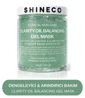 Salisilik Asit ve Zinc Pca İçeren Yağ Dengeleyici, Arındırıcı Jel Maske, Gözenek Temizleyici