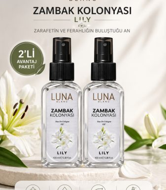Zambak Kolonyası 2x100 ml Sprey 68° | Lily Kolonya Çiçeksi Ferah Koku Büyük Boy Avantaj Seti