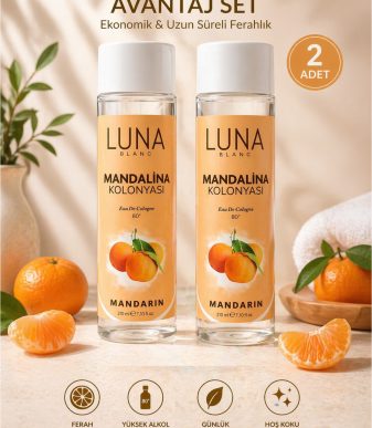 Mandalina Kolonyası 2x210 ml 80° | Mandarin Kolonya Büyük Boy Ferah Narenciye Koku