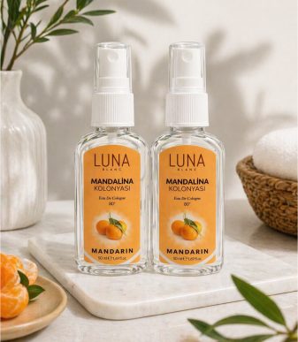 Mandalina Kolonyası 2x50 ml Sprey 80° | Mandarin Kolonya Ferah Narenciye Koku Cep Boy Set