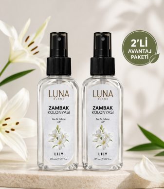 Zambak Kolonyası 2x150 ml Sprey 68° | Lily Kolonya Çiçeksi Ferah Koku Büyük Boy Ekonomik Set